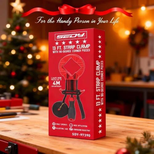 SEDY 13 ft. Belt Band Clamp Strap Clamp for Woodworking, Quick Release Frame Clamps with 90-Degree Corner Pieces