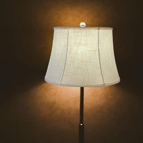 Tootoo Star Brown Large Drum Lamp Shade for Chandeliers Floor Light and Table Lamp,12x16x11 Spider,Fabric Natural Linen Hand Crafted (White)
