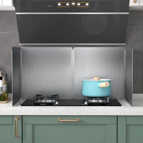 Grease Stove Splash Guard for Cooking | 2 Sided Kitchen Stove Splatter Guard Backsplash Back Splash Protector for Wall, Foldable Stainless Steel,15.7” X 15.7” X 15.7” Per Piece, 2 Pcs In Package