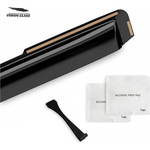 Voron Glass in-Channel Extra Durable Rain Guards for Trucks Chevrolet (Chevy) Silverado/GMC Sierra 1500 2019-2026 Double Cab, Window Deflectors, Vent Window Visors, 4 Pieces - 230091