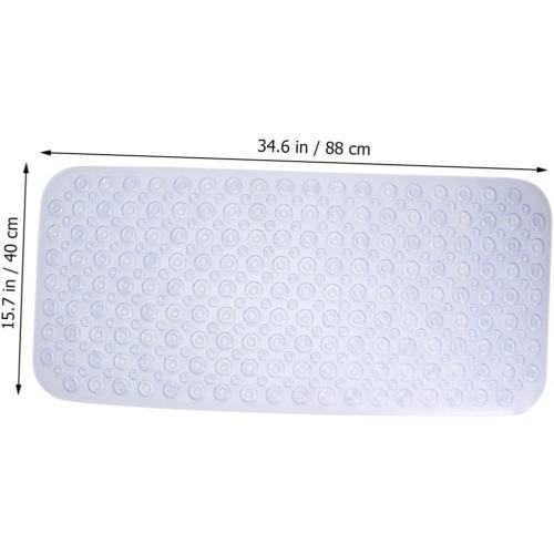PVC Non-Slip Bath Mat 88x40cm Washable Shower Rug Suction Cups for Bathroom Safety Comfortable Foot Massage Design for Daily Use