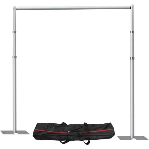 Pipe and Drap Backdrop Stand Kit ,10x 10ft Heavy Duty Adjustable Frame Backdrop Stand with Flat Base,Carry bag for Event, Birthday Party, displays and Wedding Decoration