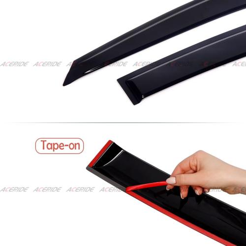 Window Visors Compatible with 2007-2011 Honda CRV，Rain Guards Sun Shields Window Deflector，Tape-On Style，4PCS