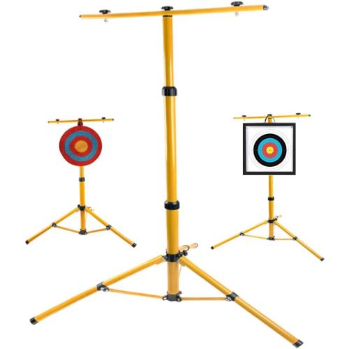 Archery Target Stand Adjustable Bow and Arrow Target Stands for Backyard Adult, Durable Metal Target Stand for Straw or Foam Targets Range Youth Practice Shooting