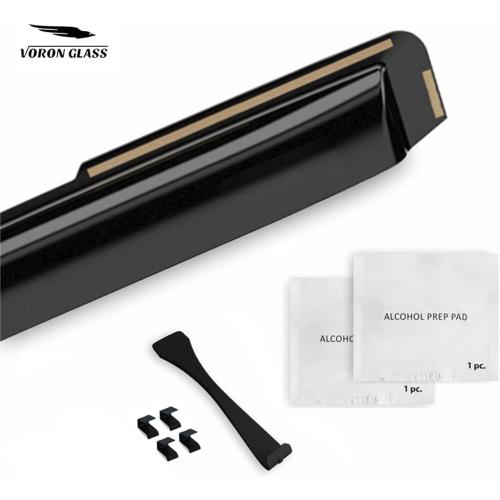 Color Black 4 pieces in-Channel Extra Durable Rain Guards for Kia K-5/K5 2021-2025, Window Deflectors, Vent Window Visors, 4 Pieces - 200842