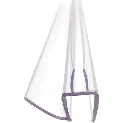 Frameless Glass Shower Door Sweep for 3/8 Glass, Bottom Seal with Drip Rail, 27.5 Long