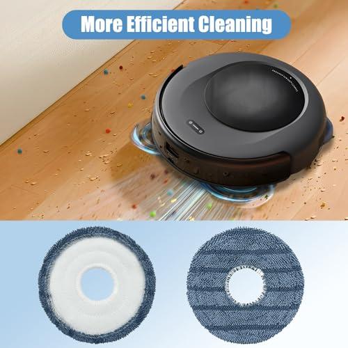 6-Pack C20 Mop Pads Compatible with Eufy Robot Vacuum Omni C20 – Washable Microfiber Mopping Cloth Refills, Reusable Replacement Pads for C20 Omni Floor Cleaner