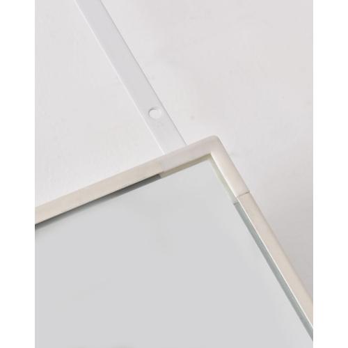 Mirror, 14''x48'', Door Mount, Rectangular, Full Body, White