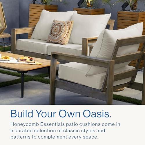 Honeycomb Outdoor Essentials Deep Seat, 24 x 24, Hampton Texture Navy Chair Cushion for Patio Furniture (see the picture for the color)