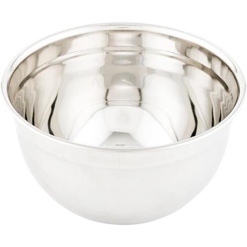 Restaurantware Met Lux 2 Quart Metal Mixing Bowls 1 German Deep Flour Bowl - Corrosion-Resistant Dishwasher-Safe Stainless Steel Metal Prep Bowl Durable For Baking And Cooking