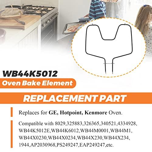 Bake Element WB44K5012 Heating Element Replacement RANGE BAKE ELEMENT wb44k5012 for GE Hot.point Kenmore Oven - Replaces 325883,340521,8029,WB44K5012E,Model #9119504190, 9114638812,and more