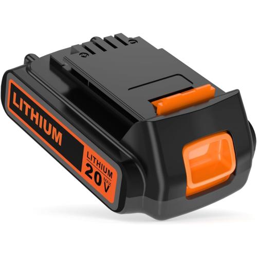 20 Volt MAX 2.0Ah Lithium Replacement for Black and Decker Battery LBXR20 LBX20 LB20 LB2X4020 Compatible with 20V Black and Decker Power  Tools and All Power Lithium Ion Battery 2000mAh