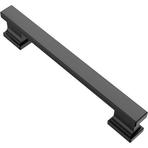 Alzassbg 10 Pack Matt Black Cabinet Pulls, 5 Inch(128mm) Hole Centers Kitchen Cabinet Handles for Cabinets and Drawers AL3061MB