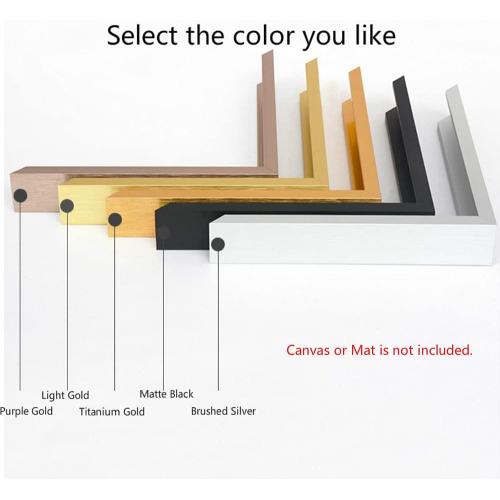 GVS-ART DIY Metal Floating Frame for 24X36“ Canvas Painting Art,1 1/2(3.8cm) Depth, Floater Frame,Mental Frame Kit, Cut to Pieces,Not Include Canvas or Mat Light Gold Frame