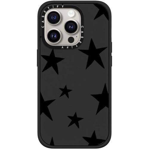 CASETiFY Impact iPhone 15 Pro Case [4X Military Grade Drop Tested / 8.2ft Drop Protection] Stars Black - Matte Black