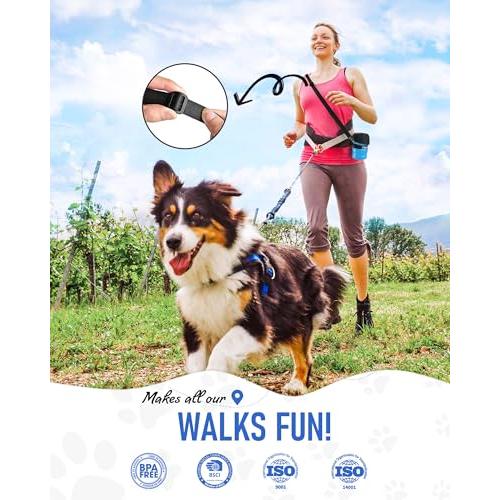 Lesotc Dog Water Bottle, Portable Water Dispenser with Bowl, Leak Proof Pet Travel Squeeze Bottle, Puppy Essentials Dog Stuff Accessories for Outdoor Walking, Hiking, Camping, Blue