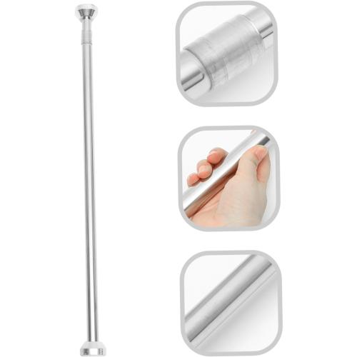 Adjustable Spring Tension Rod for Bathroom Kitchen and Wardrobe No Drill Stainless Steel Hanging Non- for Easy Installation and Versatile Use