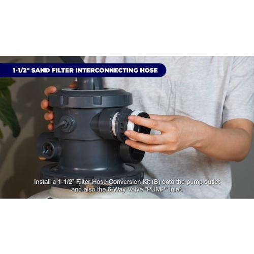 AQUASTRONG Sand Filter Pump for Above Ground Pool with Timer, 1/2 HP Pool Pumps Above Ground 2500 GPH for Pools up to 9000GAL, 12in Pool Sand Filter with 6-Way Valve, Improved Circulation & Filtration