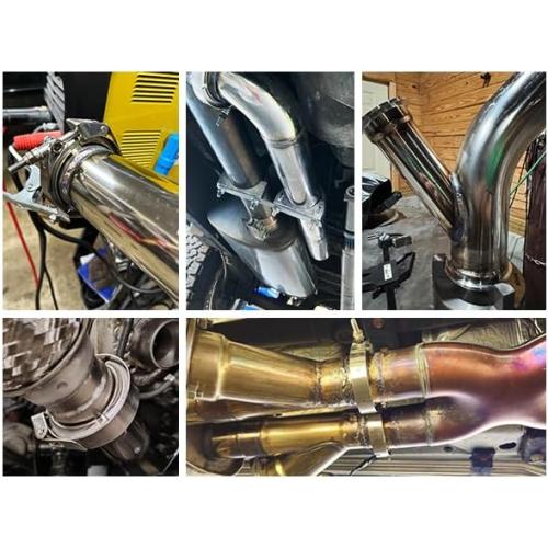 ROADFORMER 2.5 inch V Band Clamp - 2 sets of Quick Release V band Exhaust Clamp Stainless Steel with Flanges for Automotive exhaust system, turbocharger, downpipe and mufflers (2.5 - 2 Pack)
