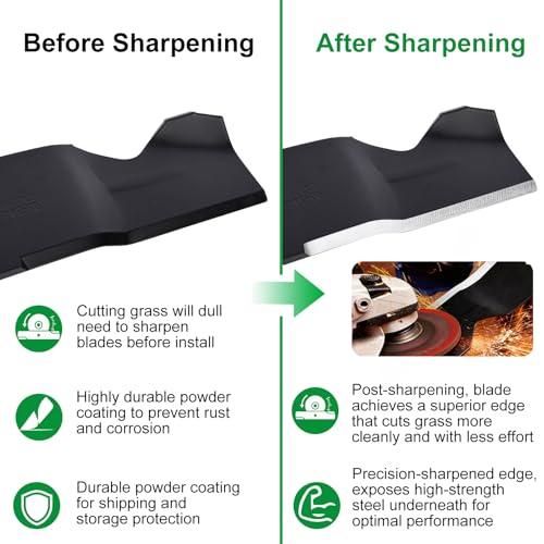 Grasscool 138971 42 inch Deck Craftsman Mower Blades Replacement Bagging