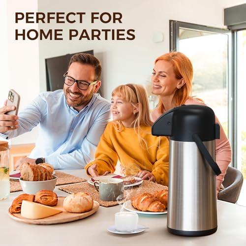 Coffee Carafe for Keeping Hot, 102OZ / 3L Airpot Coffee Dispenser with Pump