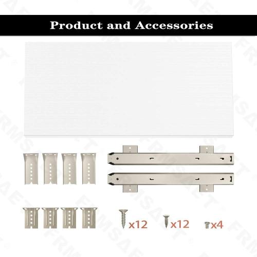 White 24 FRMSAET Furniture Accessories Office Product Suits Hardware 20/24/30 inches Keyboard Drawer Tray Wood Holder Under Desk Adjustable Height Platform(24 inches,White)