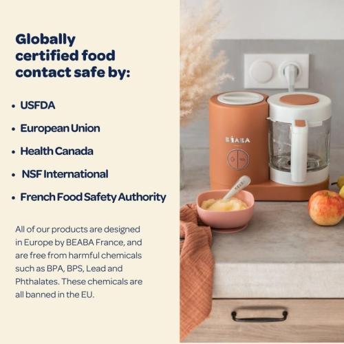 BEABA Babycook NEO Baby Food Maker, Borosilicate Glass & Stainless Steel, 42 oz. Capacity for Multi-Stage Use, Inventor & Global Leader of Baby Food Processors, Trusted for over 35 years, Midnight ‼️has mild stains ‼️