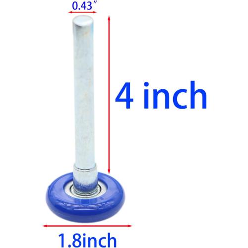 Garage Door Roller, Blue 1.8 Quiet Nylon Garage Door Wheels 4 Stem for Garage Track Replacement with Premium Sealed 11 Ball Bearing, 10 Packs