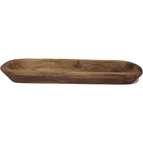 Wooden Dough Bowl Decor, Vintage Wooden Bowl Hand Carved Home Decor for Dining Table Center, Living Room, Kitchen Decor. (20inch brown)