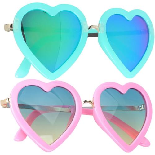 Holibanna 1 pcs Heart Design Sunglasses, Anti-uv Metal Frame Fashion Eyewear for Outdoor Activities and Party Use, Stylish Sunglasses for Boys