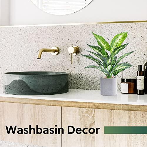 16 Small Fake Plants Artificial Tropical Faux Plants Indoor for Office Desk Shelf Bathroom Home Decor