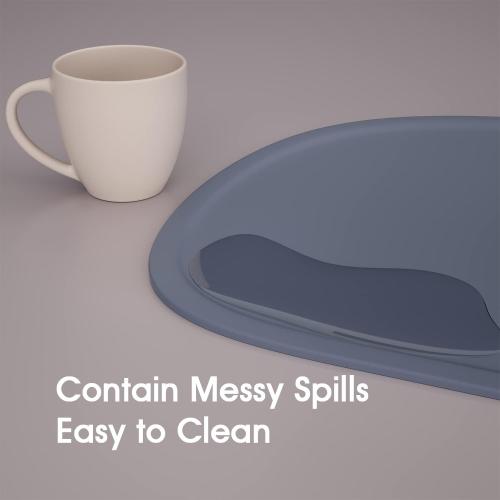 Cuddle Campus Silicone Placemat with Raised Edges for Kids,Toddlers,Babies, Non-Slip Table Setting Placemat for Dining,Come with String for Storage