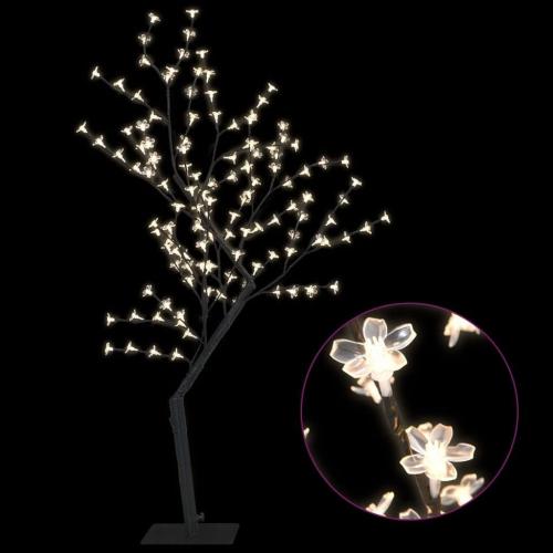 47.2 128 LEDs Cherry Blossom Christmas Tree Warm White Light, Decorate Home Garden, Spring, Summer, Wedding, Birthday, Christmas Holiday, Party, for Indoor and Outdoor Use