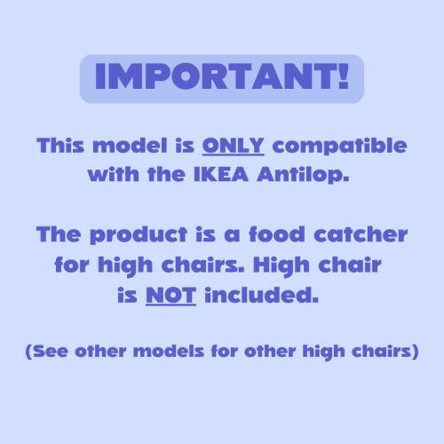 CATCHY -Food Catcher-Compatible with IKEA Antilop High Chair   12 Other High Chairs- Highchair Sold Separately -Baby & Toddler Food & Mess Catcher-Premium Linen Inspired - Under High Chair Accessory