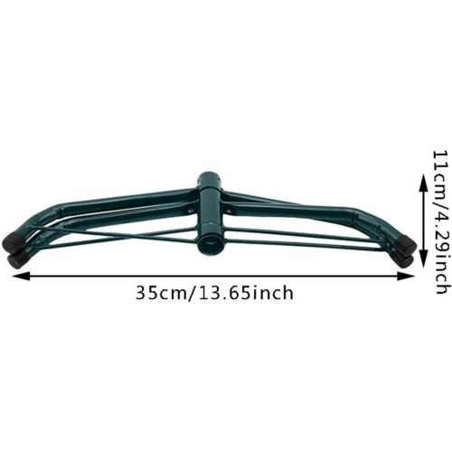 Christmas Tree Bracket Iron,Christmas Holiday Metal Bracket Rubber Pad with Thumb Screw(40cm Green).