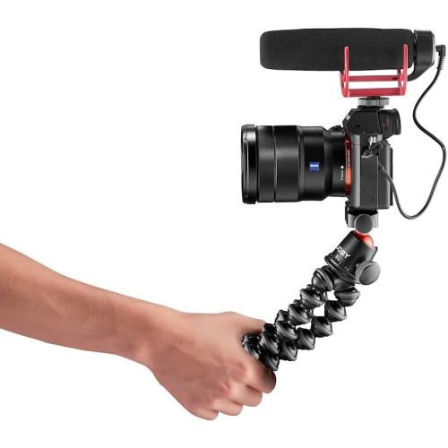 Joby GorillaPod 3K Pro Kit, Includes Stand & BallHead with QR Plate, 6.Lb Load Capacity, Black/Charcoal/Red