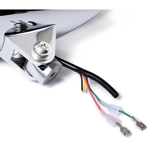 Chrome Billet CREE LED 5.75 White High Low Beam Headlight Amber Halo Ring DRL Compatible with Harley Sportster Dyna FX Softail