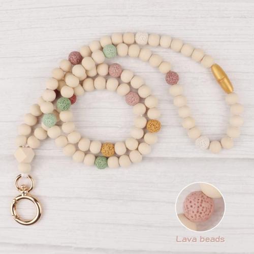 Teacher Lanyard, Wood Lanyard, Bead Lanyard, Wood Beads, Boho Teacher, Badge Holder, Beaded Lanyards Teacher, Teacher Gift Idea