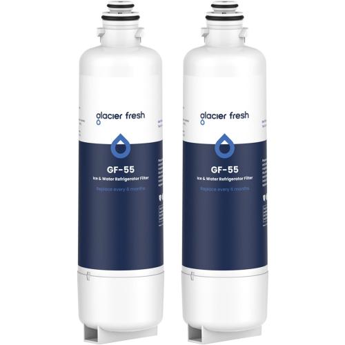 GLACIER FRESH Replacement for Bosch 11025825 Ultra Clarity Pro Refrigerator Water Filter BORPLFTR50, Compatible with KWF 2000, 12028325, 11032531, BORPLFTR50, WFC100MF, B36CT80SNS, B36CL80ENS (2 Pack)