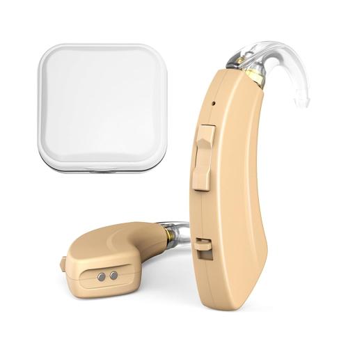 Rechargeable Hearing Aids for Seniors with Hearing Loss, OTC Hearing Aid Not Sound Amplifier, Behind-the-Ear BTE Ear Aides Buds Earbud Device for Elderly Adult Men Women 2005