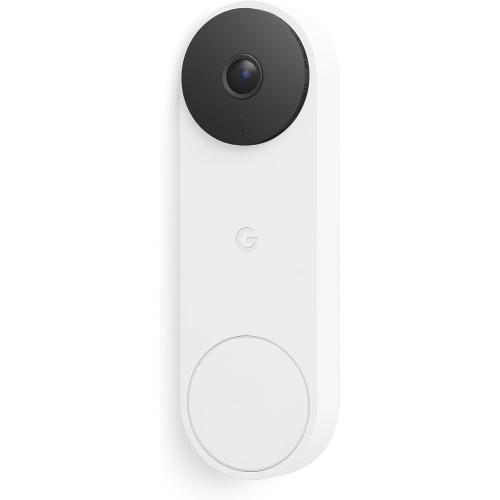 Google Nest Doorbell (Wired, 3rd Gen) - 2K Video and Gemini, Live View, Night Vision, 2-Way Audio - Works with Google Home - 2025 Model - Snow