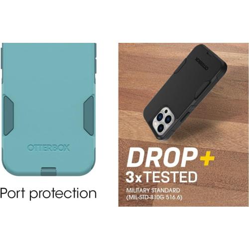 Size iPhone 16e,15,14,13 OtterBox iPhone 16e, iPhone 15, iPhone 14, and iPhone 13 Commuter Series Case - MagSafe Edition - Blue, Slim & Tough, Pocket-Friendly, with Port Protection - Crisp Denim