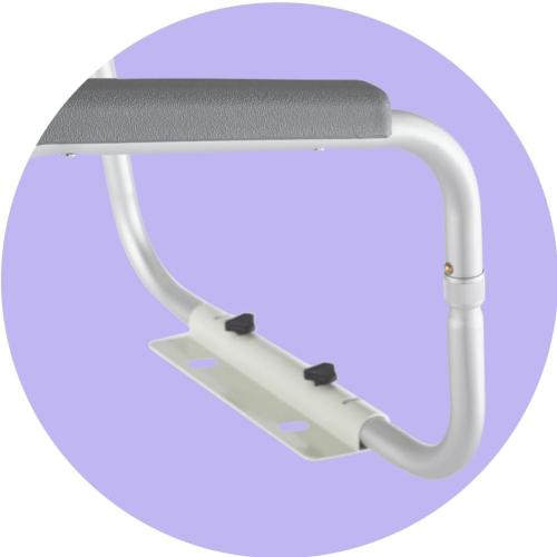 WHITE Medline Toilet Safety Rail For Seniors with Easy Installation, Height Adjustable Toilet Safety Frame, Bathroom Assist Rail with Armrests, Bathroom Safety, 250 lb. Weight Capacity