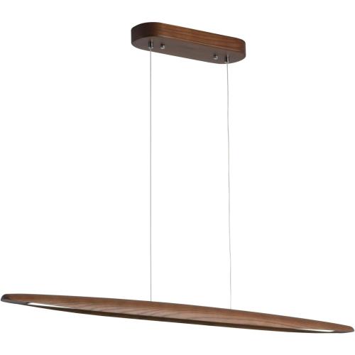 51 Wood Linear Pendant Light Wood Dining Room Light Fixture Modern Pool Table Lights Kitchen Island Lights for Dining Room Bar Kitchen Island Walnut Color