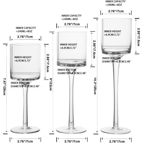 10 Sets (30 Pcs) Candlestick & Tealight Candle Holders Tall High Elegant Clear Glass Tealight Holder Suitable for Candles Under 6cm (2.36) in Diameter Fit Home Party Wedding Table Centerpiece Decor