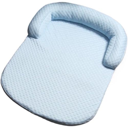 CkuionMAX Cat Bed Cooling Mat for Cats & Small Dogs - Self-Cooling, Soft, Leak-Proof, Lightweight, Washable, Indoor/Outdoor Use(17.72''X3.94''X13.78'',Blue)