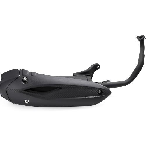 Mokuo Motorcycle Exhaust Assembly in Heavy Iron Material Compatible with Chinese GY6 125cc 150cc 4-Stroke Engine Scooter Moped RSZ 150cc,Xpro Bali 150