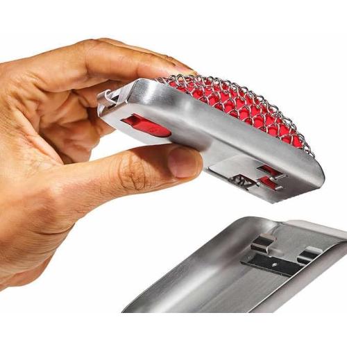 OXO SoftWorks Coiled Grill Brush with Replaceable Head (Stainless Steel, Silicone)