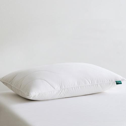 Three Geese White Goose Feather Down Pillows Standard Size Set of 1-100% Cotton, Medium Firm,Soft Support
