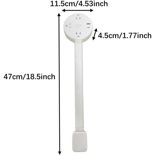 Multiple Plug Expander electrical outlet extend with adjustable length multi plug outlet extend and USB A USB crafted from quality pp